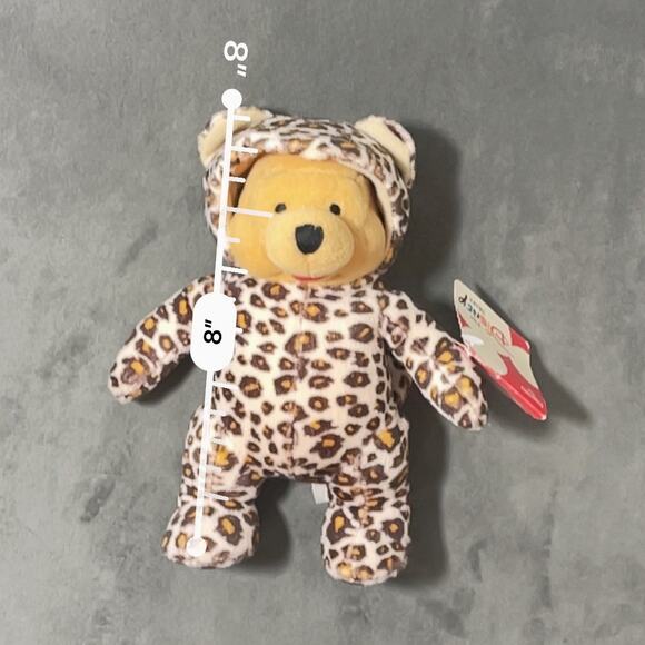 Disney Store Winnie the Pooh Dress Up Leopard Costume Plush Figure 8" Tall - Picture 7 of 8